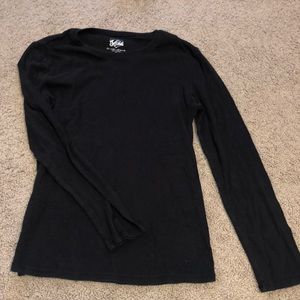 Justice Kids Long Sleeve, Basic Black Shirt
